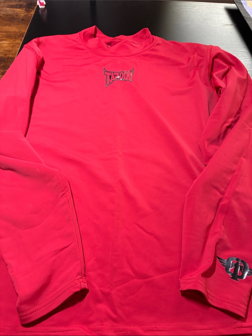 Tapout Bright Red Long Sleeve Performance Top